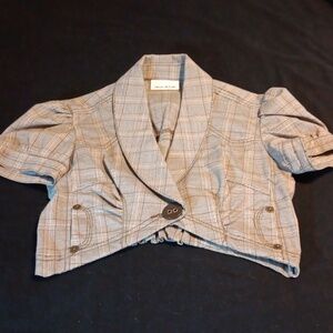 Women's DKNY jeans lightweight plaid jacket